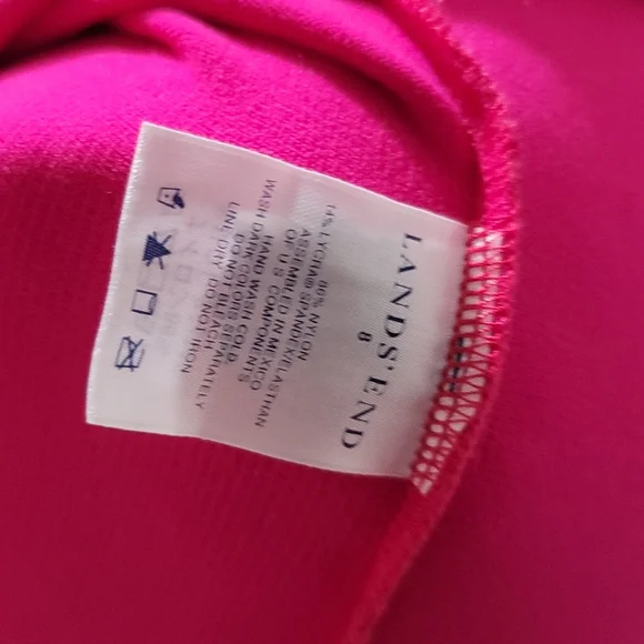 LANDS END BRIGHT NEON PINK BARBIECORE ACTIVEWEAR MINI SKIRT SET SZ 12 TOP SZ 8 - Picture 10 of 13